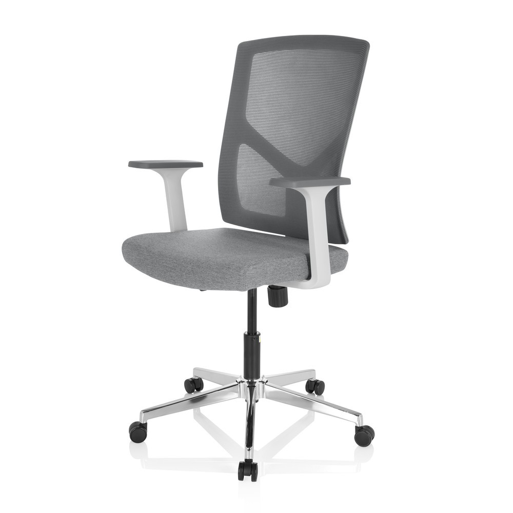 Produktabbildung Nr. 9: Siège de bureau / siège pivotant hjh OFFICE BRETON BASE W tissu/maille, gris