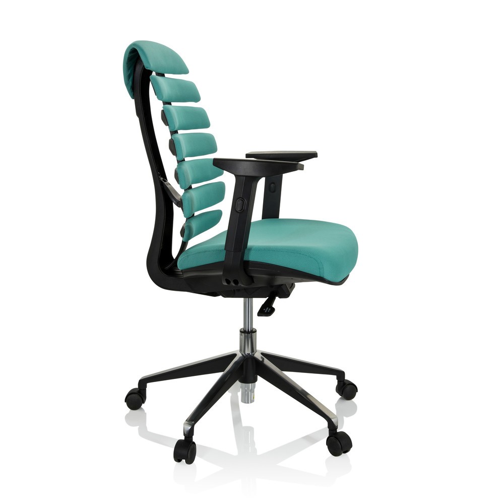 Produktabbildung Nr. 3: Siège de bureau / siège pivotant hjh OFFICE ERGO LINE II tissu, turquoise