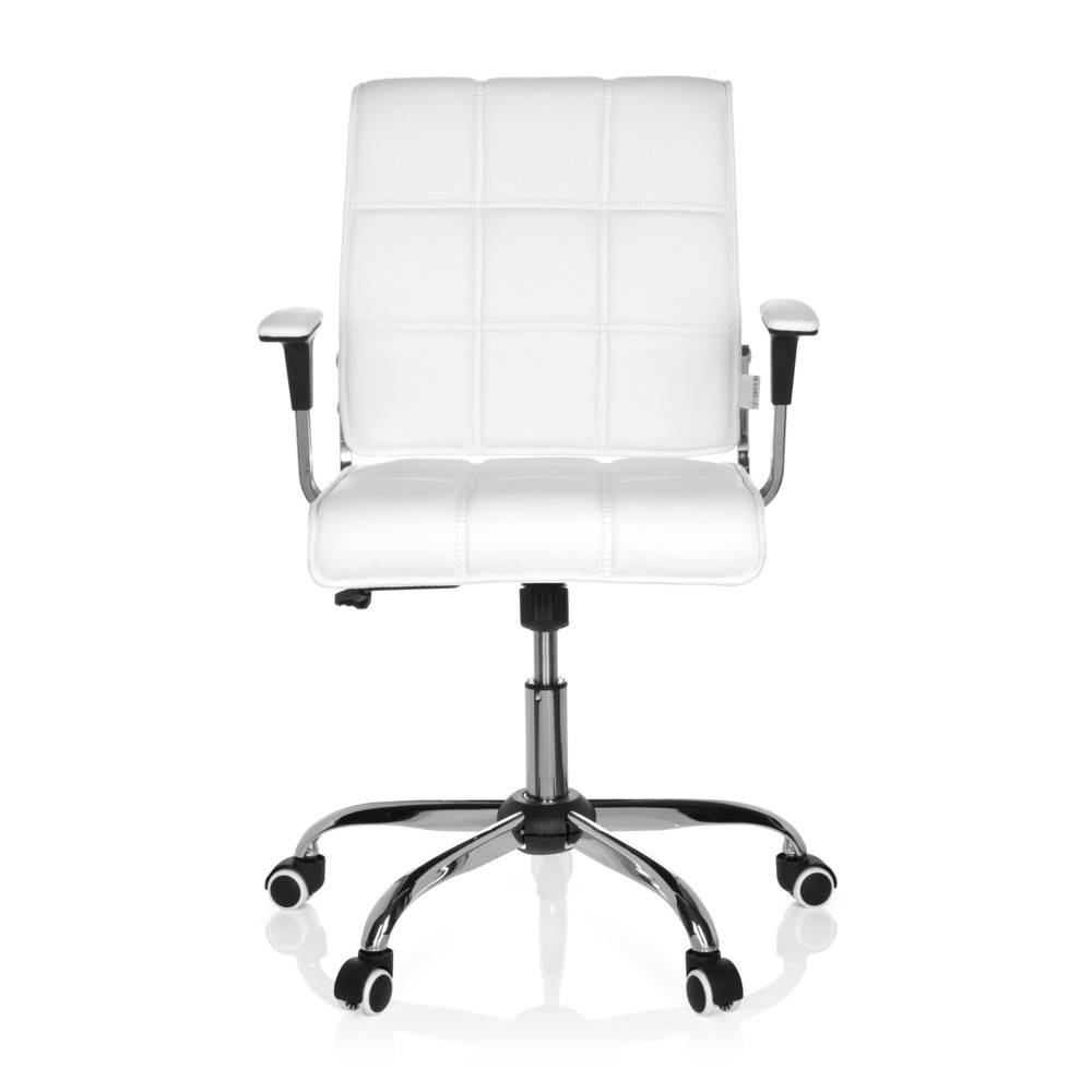 Illustration du produit: Siège de bureau / siège pivotant hjh OFFICE ERNESTO similicuir, blanc
