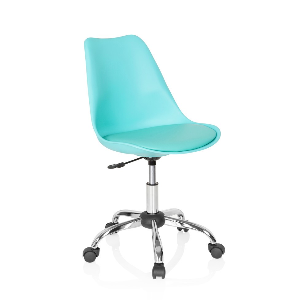 N° de l'image du produit 2 : Siège de bureau / siège pivotant hjh OFFICE FANCY PRO similicuir, turquoise