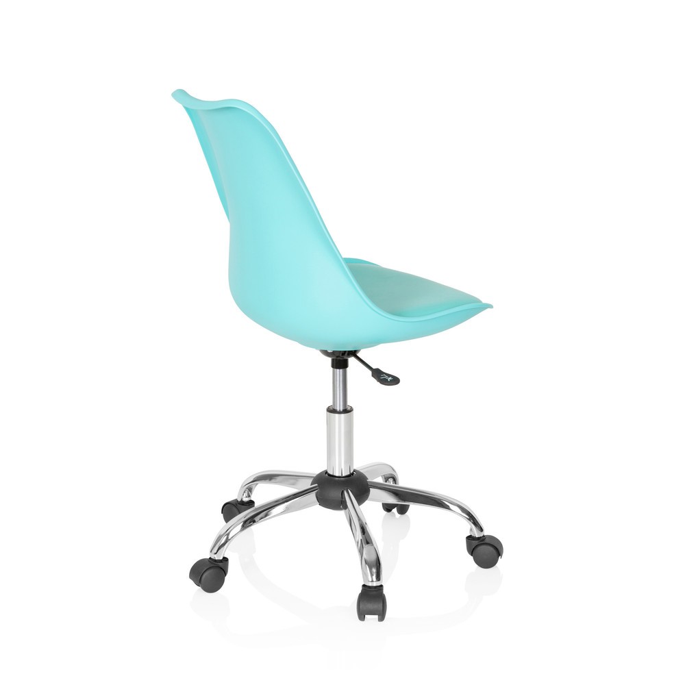 N° de l'image du produit 4 : Siège de bureau / siège pivotant hjh OFFICE FANCY PRO similicuir, turquoise