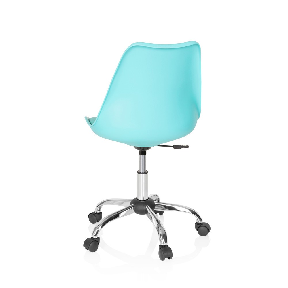 N° de l'image du produit 6 : Siège de bureau / siège pivotant hjh OFFICE FANCY PRO similicuir, turquoise