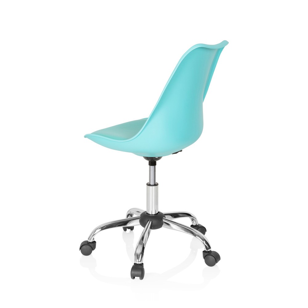 N° de l'image du produit 7 : Siège de bureau / siège pivotant hjh OFFICE FANCY PRO similicuir, turquoise