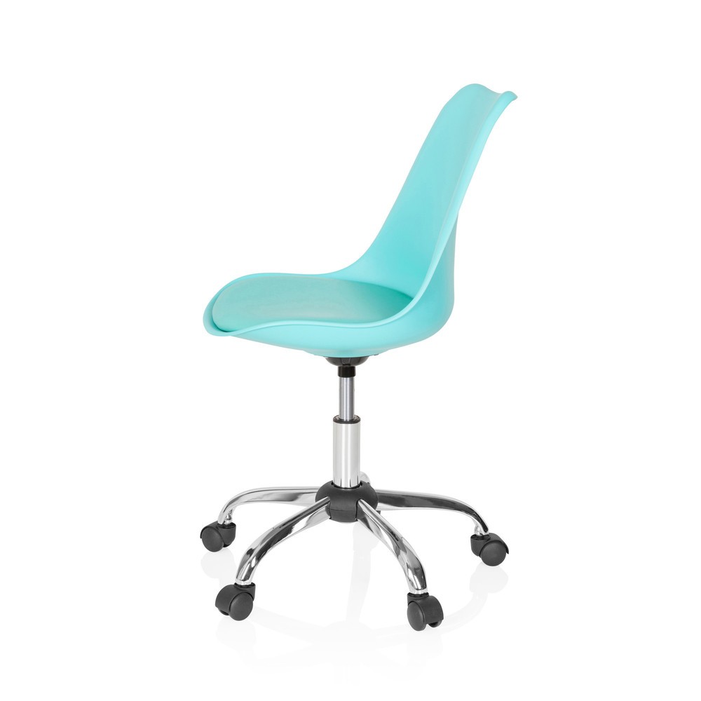 N° de l'image du produit 8 : Siège de bureau / siège pivotant hjh OFFICE FANCY PRO similicuir, turquoise