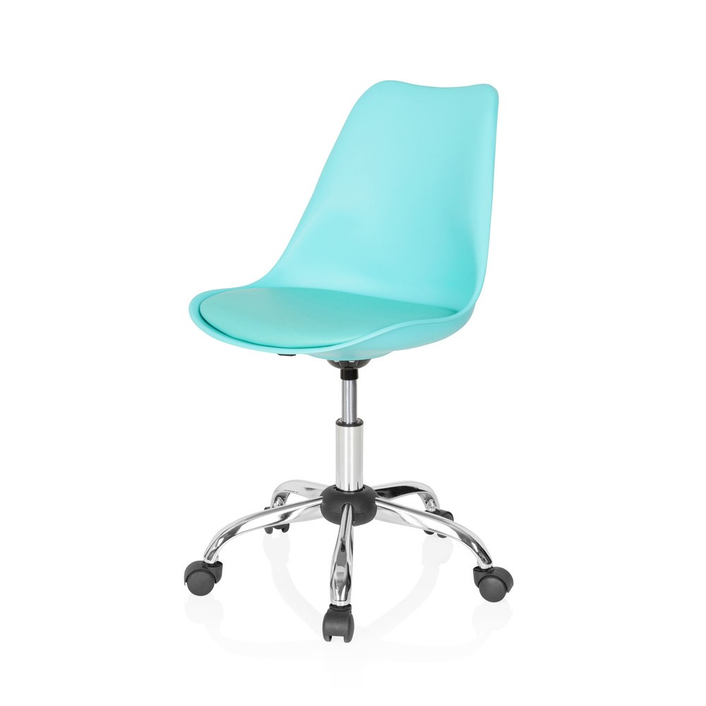 N° de l'image du produit 9 : Siège de bureau / siège pivotant hjh OFFICE FANCY PRO similicuir, turquoise