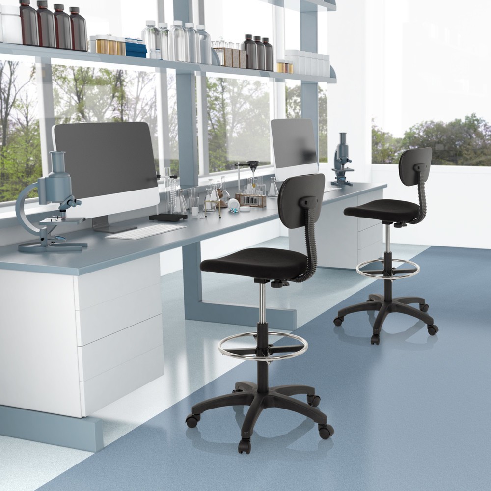 Produktabbildung Nr. 3: Siège de travail / tabouret de travail hjh OFFICE TOP WORK 05 tissu, noir