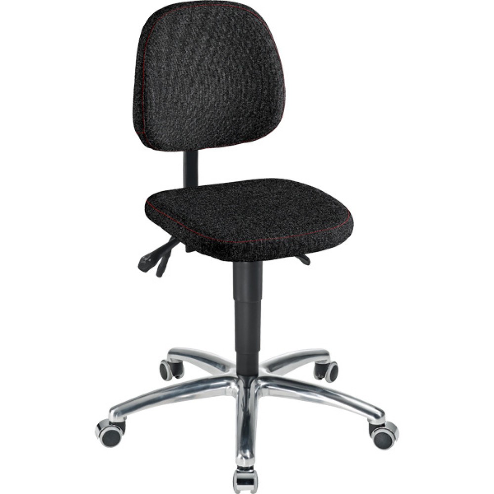 Illustration du produit: Siège de travail pivotant Chrom, revêtement tissu, hauteur d'assise 500 à 650 mm, base acier chromé, roulettes pour sols durs