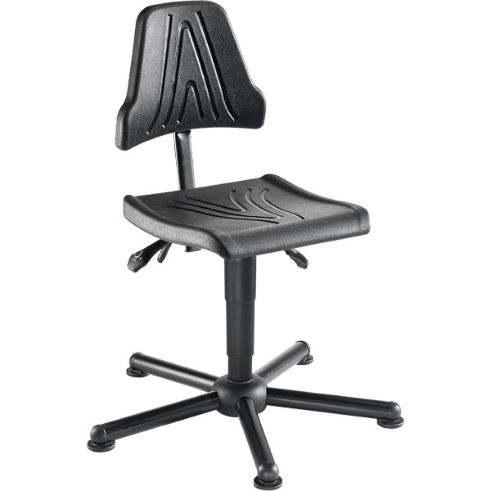 Illustration du produit: Chaise de travail pivotante Stream, hauteur d’assise 425-565 mm, base acier, patins