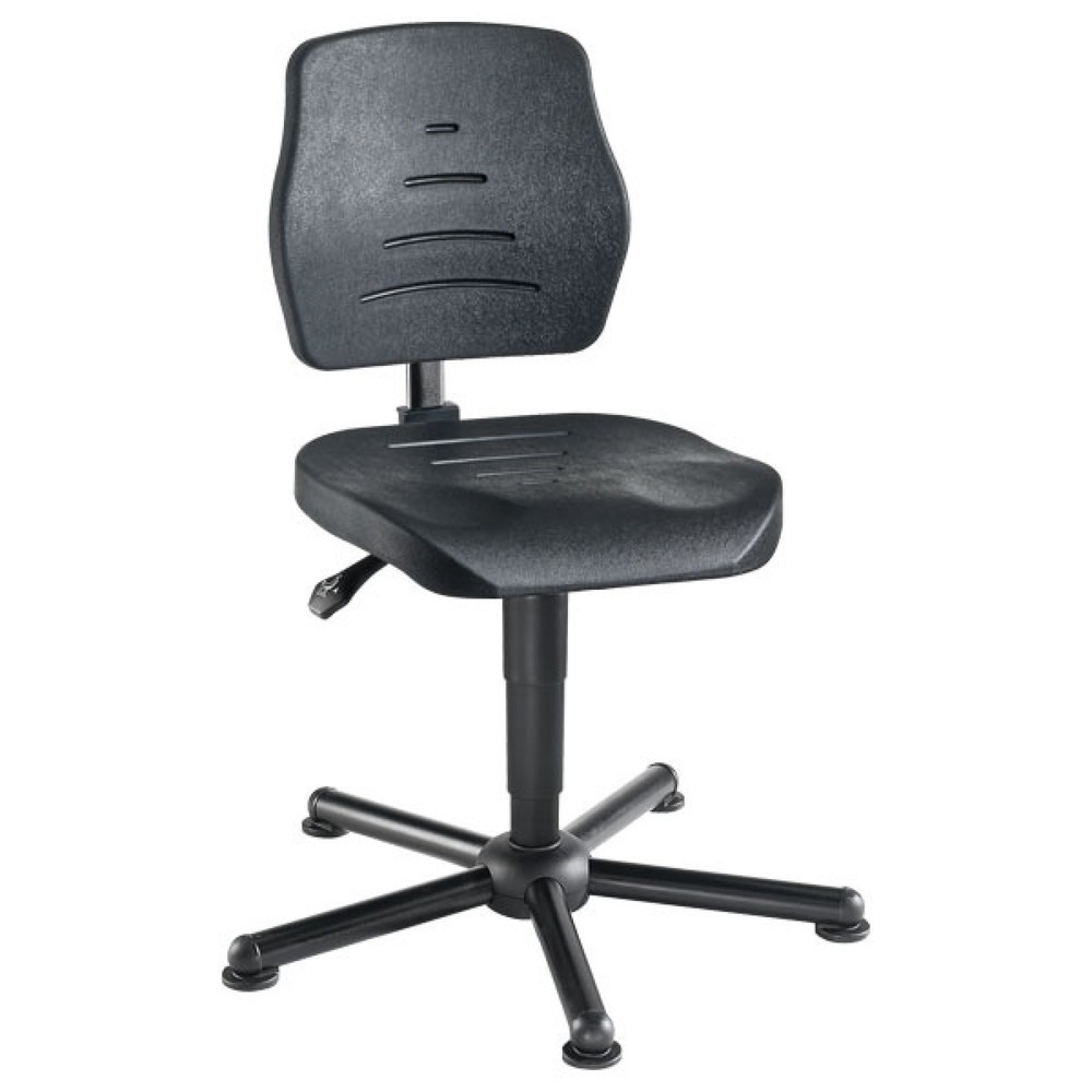 Illustration du produit: Siège de travail pivotant Workster Komplex XXL, supporte jusqu’à 150 kg, base en acier, patins