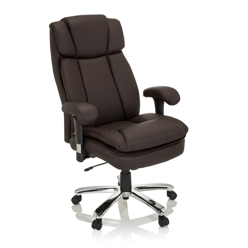 Produktabbildung Nr. 2: Siège pour personne forte / siège de bureau hjh OFFICE BUILDER XXL I PU similicuir, marron foncé