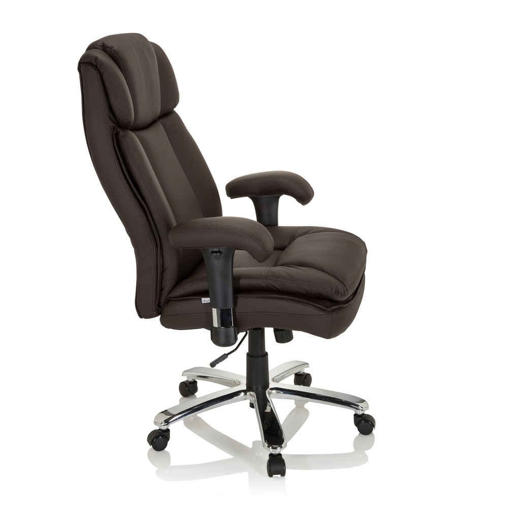 Produktabbildung Nr. 3: Siège pour personne forte / siège de bureau hjh OFFICE BUILDER XXL I PU similicuir, marron foncé