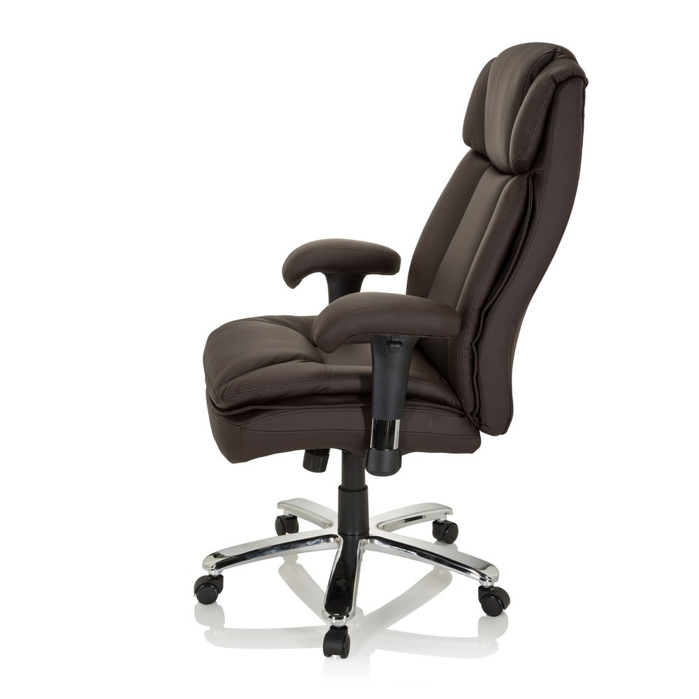 Produktabbildung Nr. 8: Siège pour personne forte / siège de bureau hjh OFFICE BUILDER XXL I PU similicuir, marron foncé