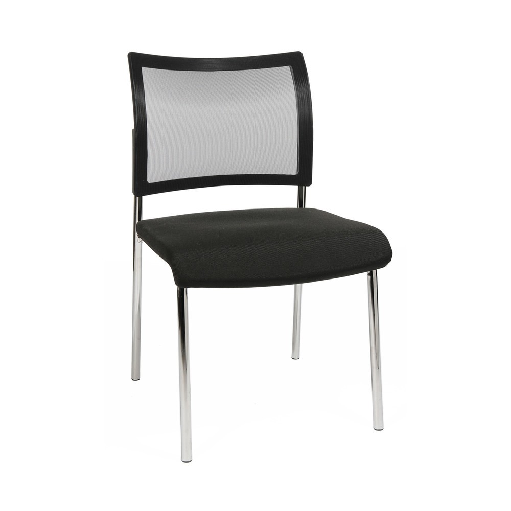 Illustration du produit: Siège visiteur Topstar® Classic avec dossier résille + piètement 4 pieds, noir