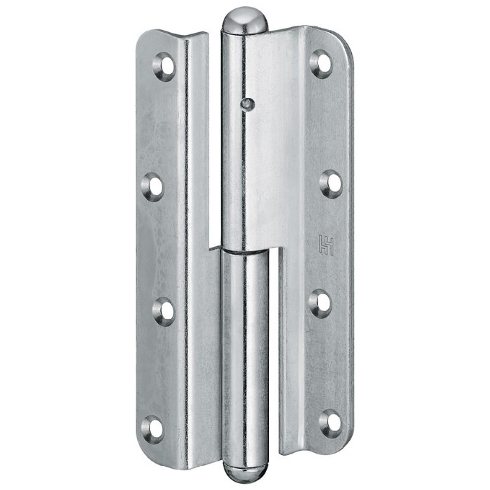 Illustration du produit: SIMONSWERK Türband QF1, gefälzte Holzflügel, Stahl verzinkt, Rollenlänge 140 mm DIN rechts