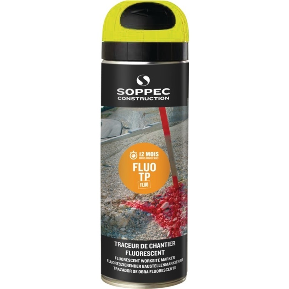 Produktabbildung Nr. 2: SOPPEC Baustellenmarkierspray FLUO TP leuchtgelb 500 ml Spraydose