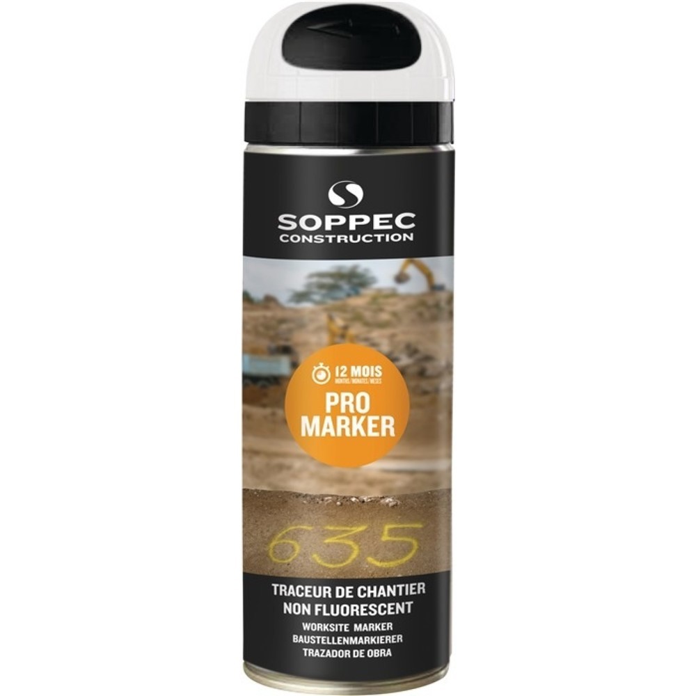 Produktabbildung: SOPPEC Baustellenmarkierspray Pro Marker weiss 500 ml Spraydose
