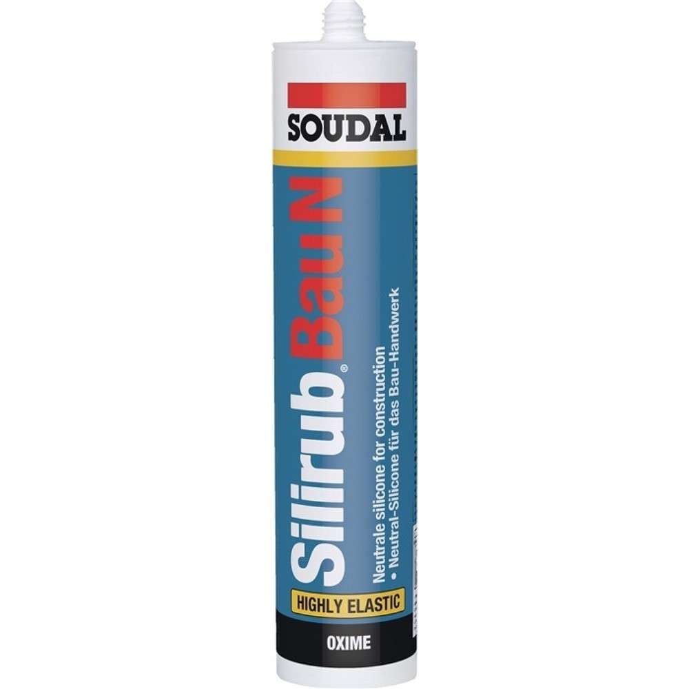 Produktabbildung: SOUDAL Silikondichtstoff Silirub Bau N schwarz 300 ml Kartusche