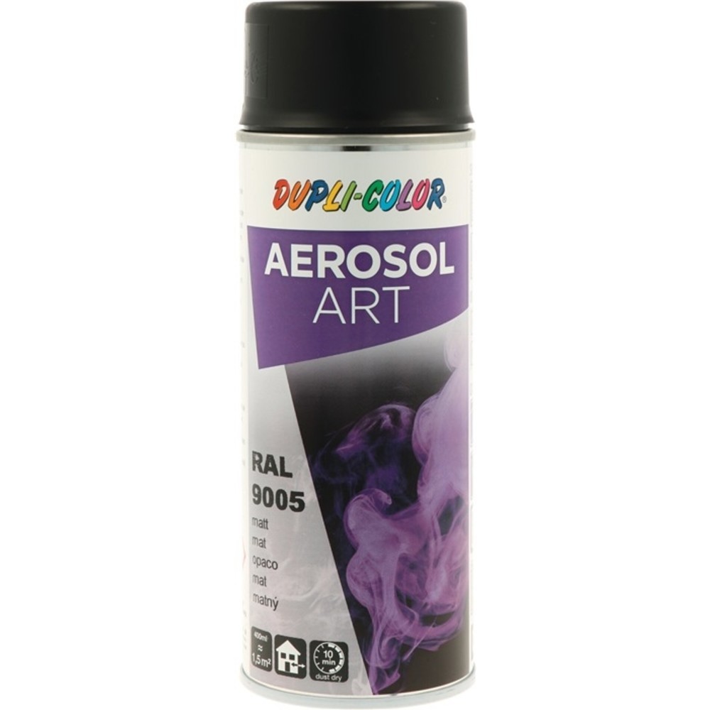 Produktabbildung Nr. 2: Bombe de peinture de couleur AEROSOL Art noir foncé mat RAL 9005 400 ml bombe aé