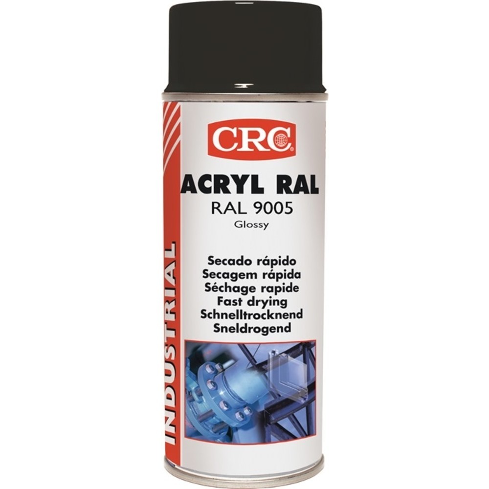 N° de l'image du produit 2 : Protection de peinture CRC peinture peinture acrylique brillant profond RAL9005 pulvérisateur 400 ml