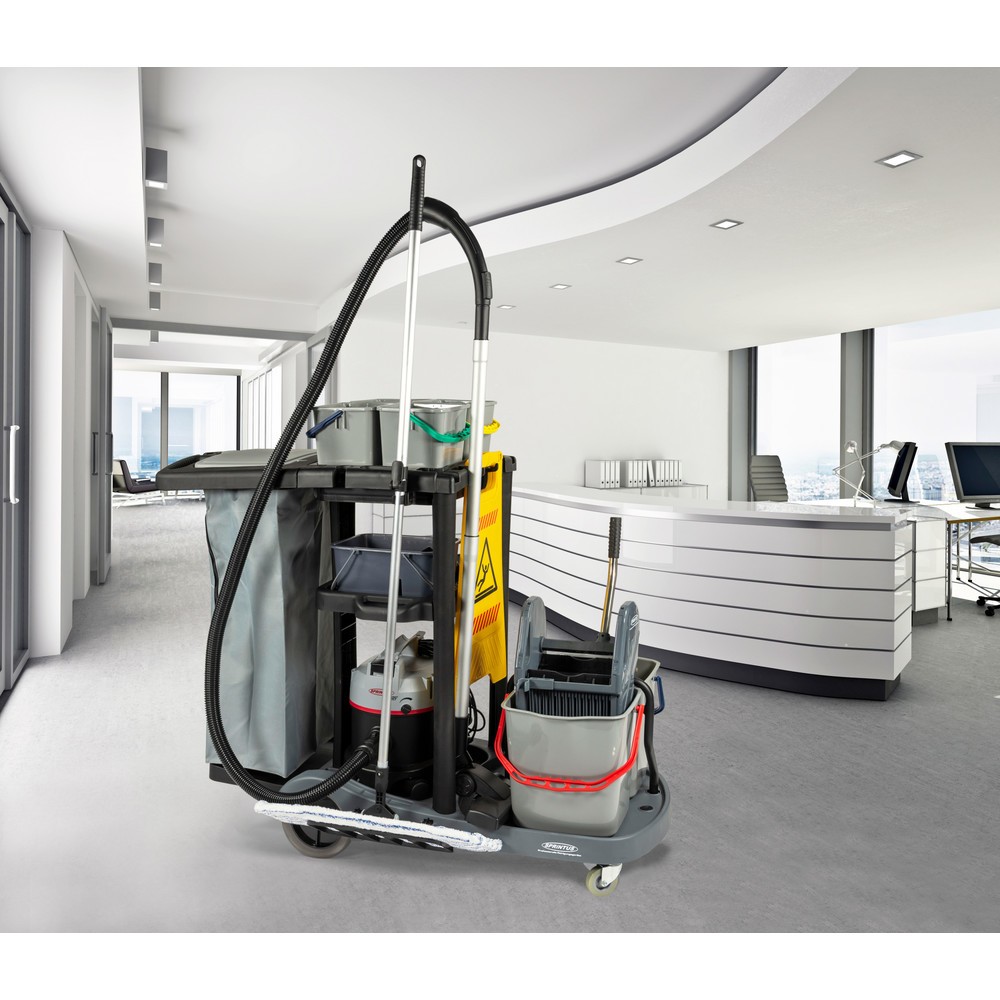 Produktabbildung Nr. 7: SPRiNTUS  Servicewagen Set 2, Eimer 2x 17 Liter + 4x 4 Liter, Wischmopp mit Premium-Mopp 500 mm