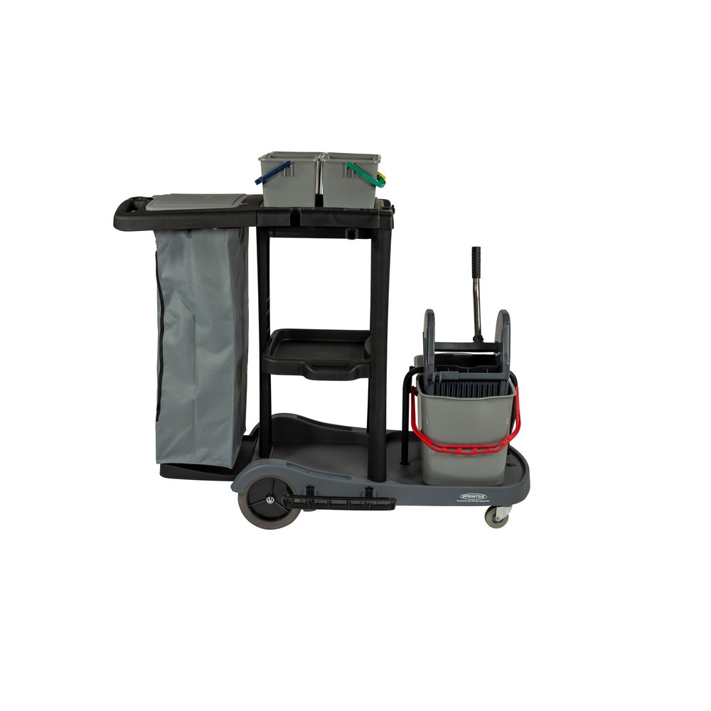 Produktabbildung Nr. 5: SPRiNTUS  Servicewagen Set 2, Eimer 2x 17 Liter + 4x 4 Liter, Wischmopp mit Premium-Mopp 500 mm