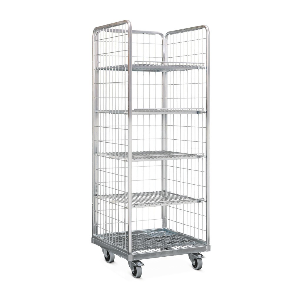 Produktabbildung: Stahl-Rollbehälter in Euro-Mass, für Kästen 600 x 400 mm geeignet, BxT 420 x 620 mm