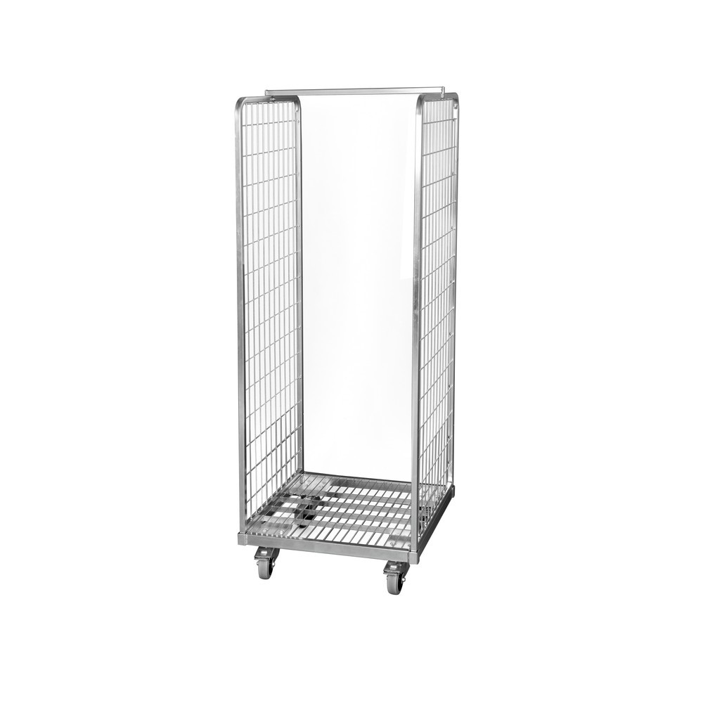 Produktabbildung: Stahl-Rollbehälter in Euro-Mass, mit Stabilitätsrohr, 2-seitig, Ladefläche BxT 600 x 560 mm