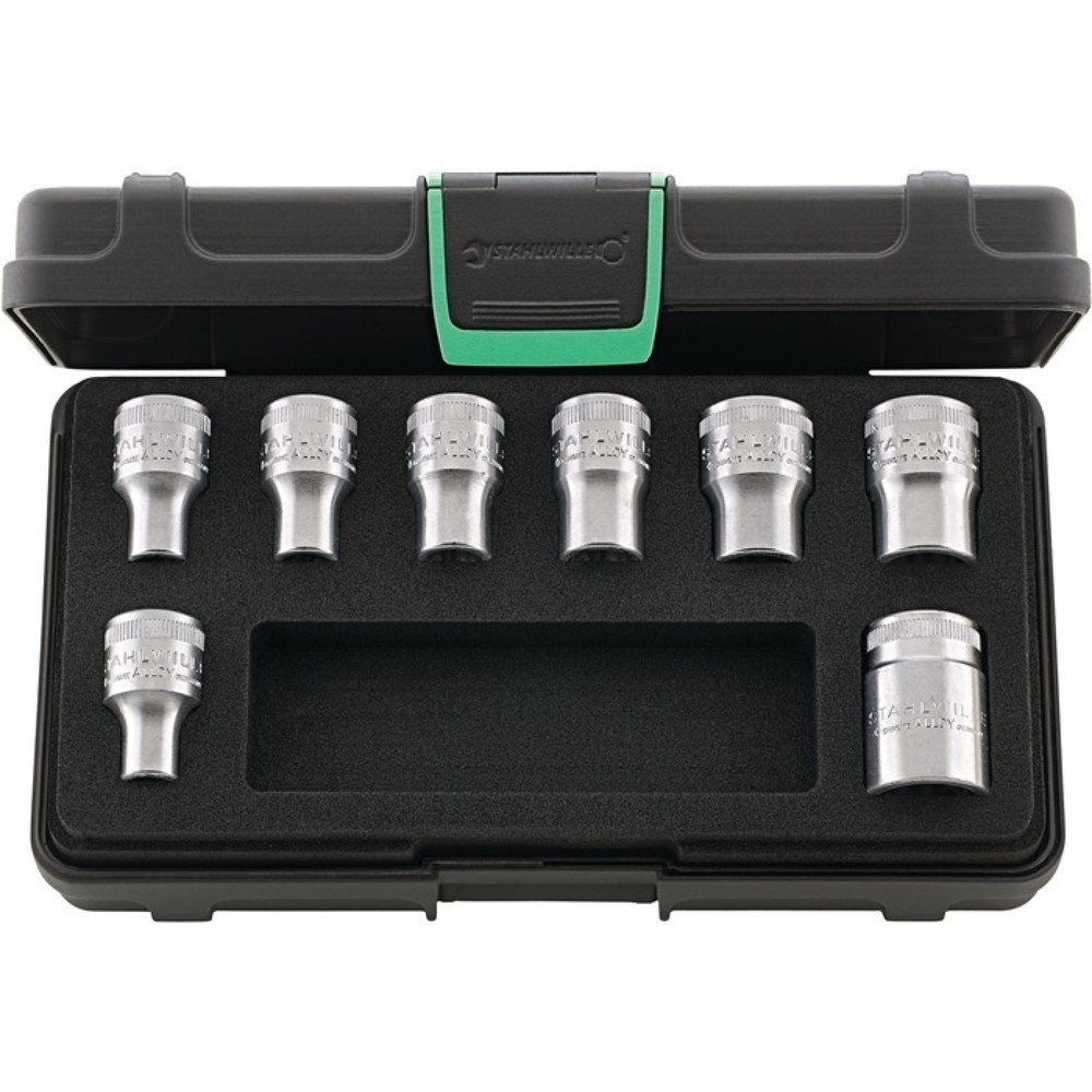 Produktabbildung: STAHLWILLE Steckschlüsselsatz 50TX/8 8-tlg.1/2 Zoll f.Aussen-Torx-Schrauben