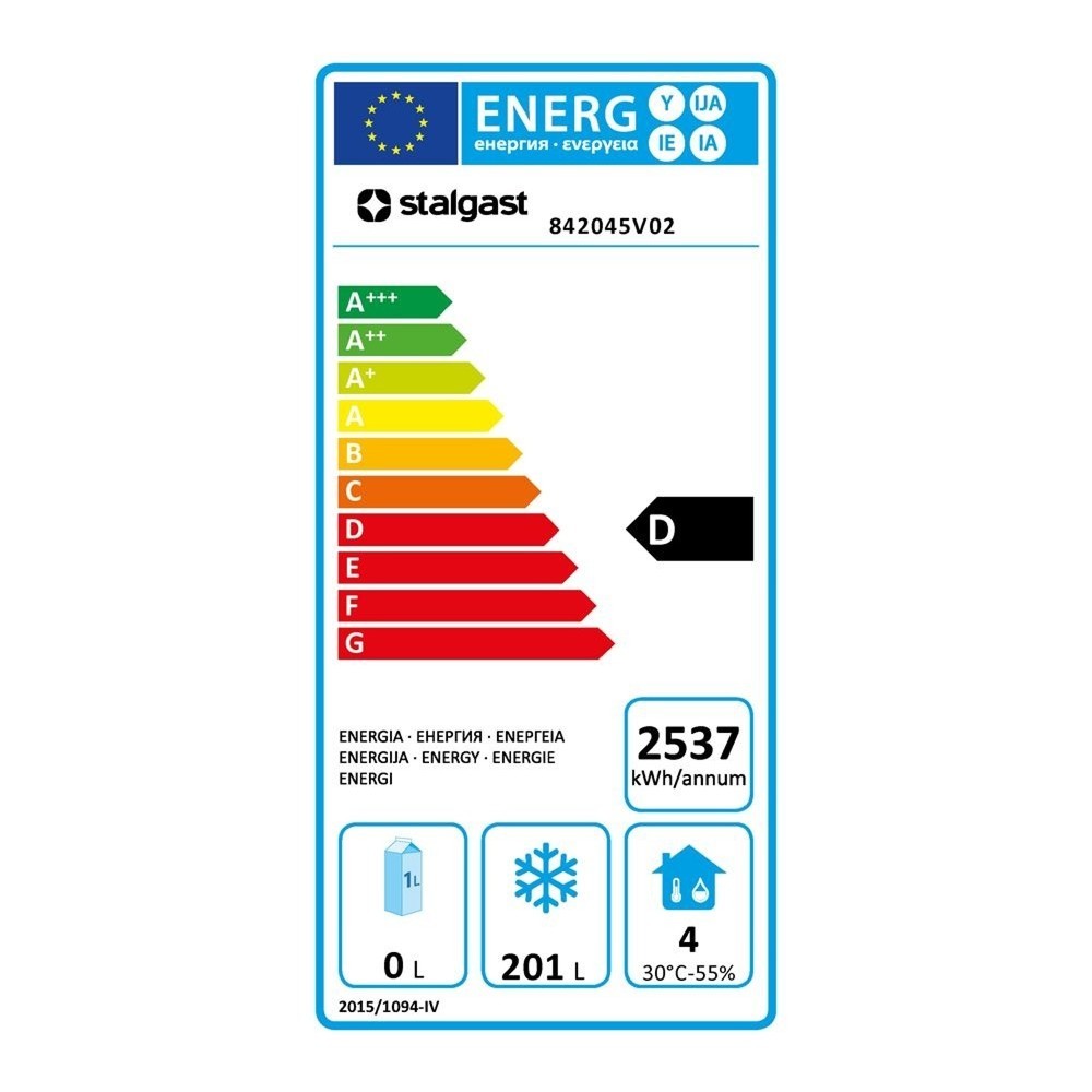 Produktabbildung Nr. 2: Stalgast 2-türiger Tiefkühl-Arbeitstisch GN1/1 mit statischer Kühlung, 201 Liter