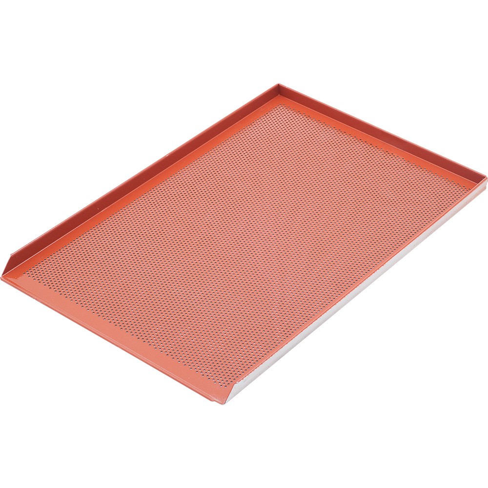 Illustration du produit: Stalgast Aluminium Backblech, gelocht mit Silikon-Beschichtung, Stärke 1,5 mm, 600x400 mm