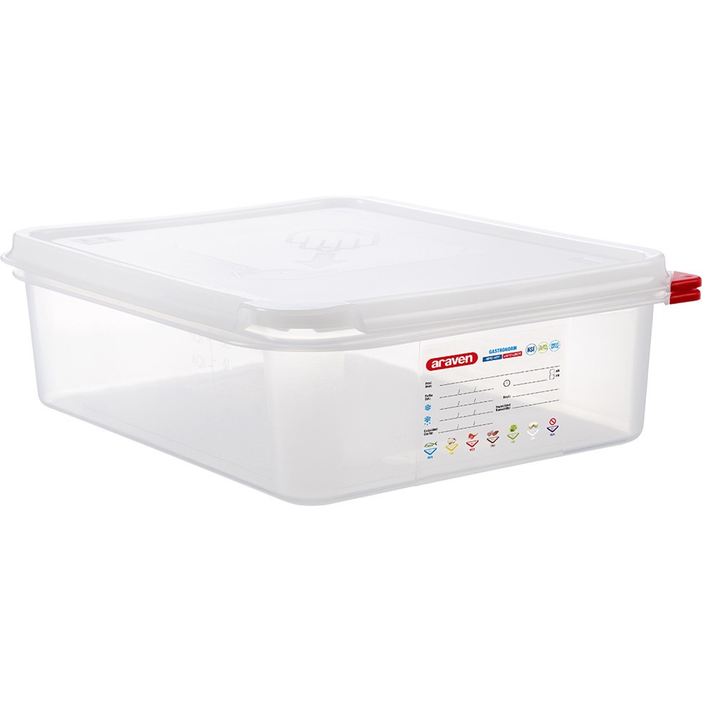 Produktabbildung: Stalgast ARAVEN Gastronormbehälter mit Deckel, Polypropylen, GN 1/2 (100 mm)