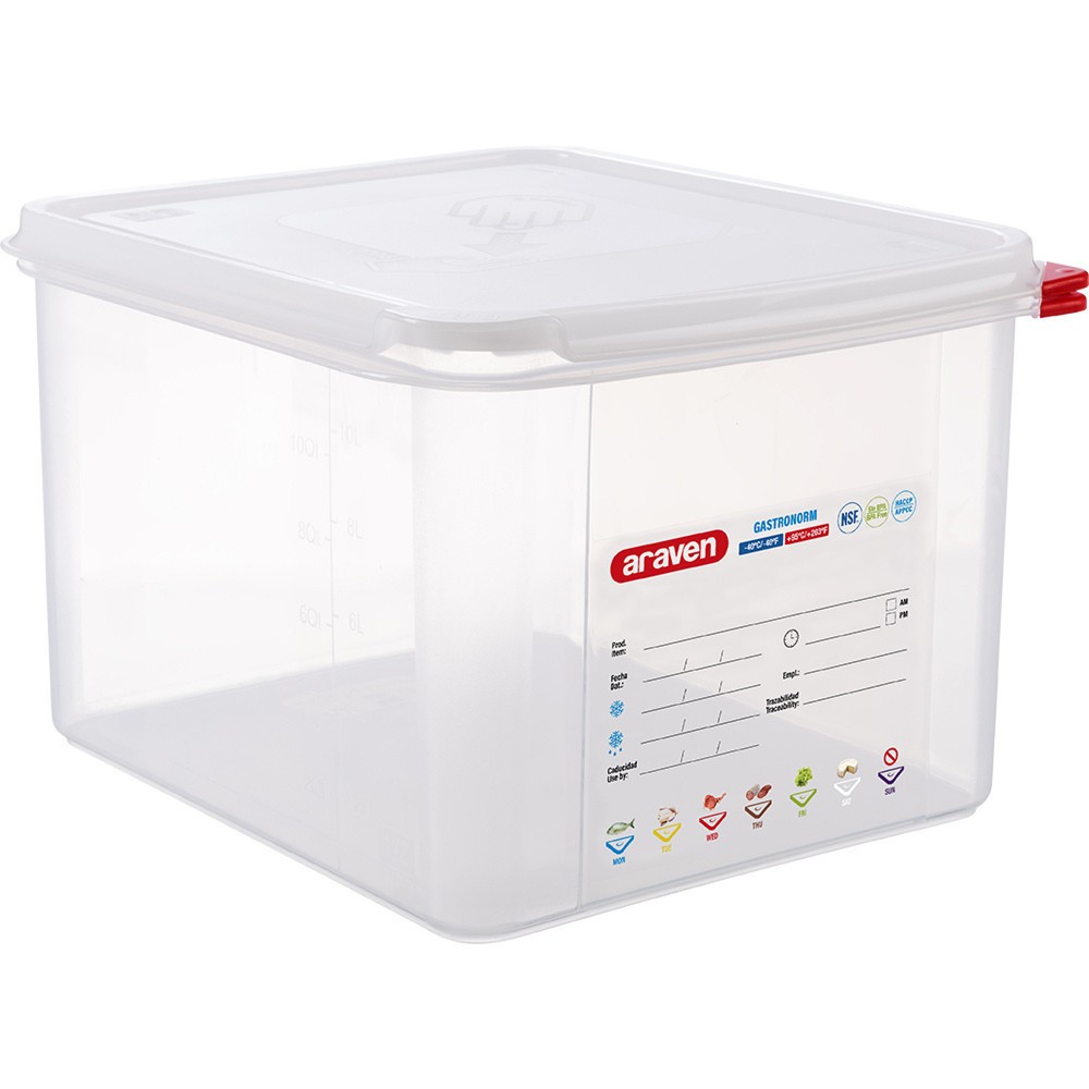 Produktabbildung: Stalgast ARAVEN Gastronormbehälter mit Deckel, Polypropylen, GN 1/2 (200mm)