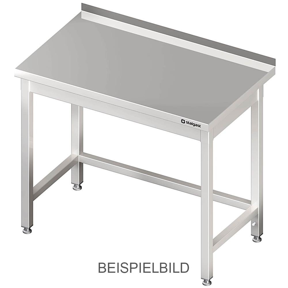 Produktabbildung: Stalgast Arbeitstisch ohne Grundboden, 800x600x850 mm, mit Verstrebung, ohne Aufkantung, verschweisst