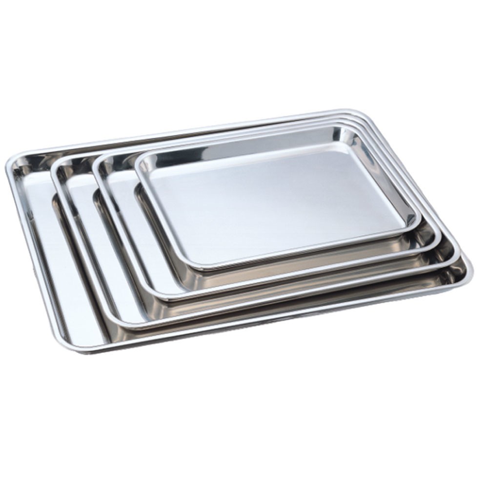 Produktabbildung: Stalgast Edelstahl-Auslagetablett, 28 x 22 x 2,5 cm (BxTxH)