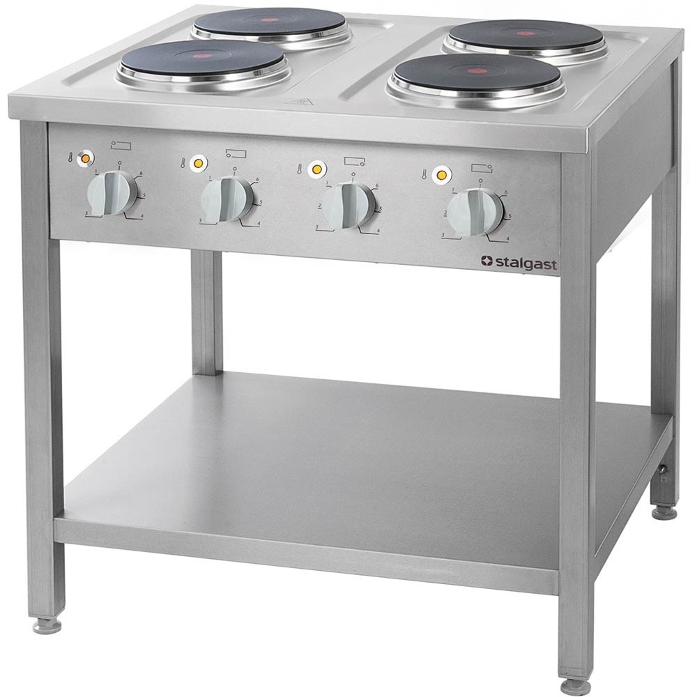 Produktabbildung: Stalgast Elektroherd Serie 700 - 4 Platten à 2,6 kW, 800 x 700 x 850 mm (BxTxH)