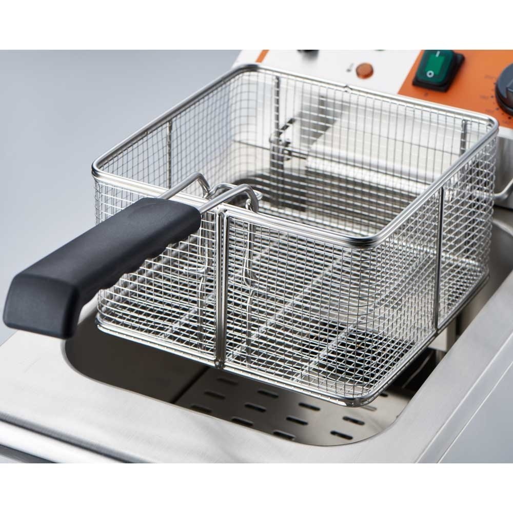 Produktabbildung Nr. 4: CATERINA Stalgast Fritteuse, 8 Liter, mit Ablasshahn 300x510x390 mm (BxTxH), 3 kW 230V