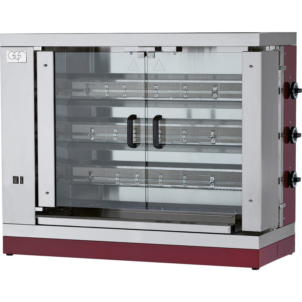 Produktabbildung: Stalgast Gas-Hähnchengrill mit 3 Spiessen, 1110x480x920 mm, 17 kW
