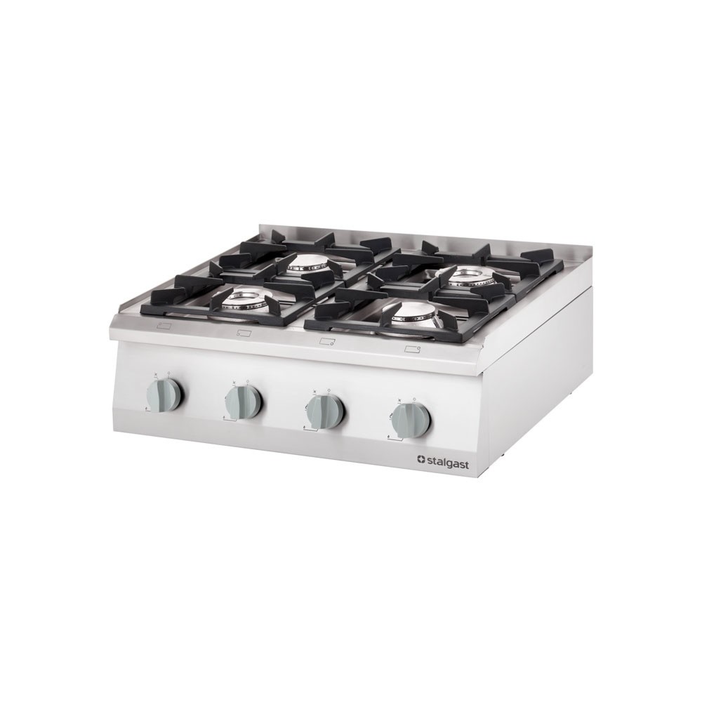 Produktabbildung: Stalgast Gas-Kochfeld mit 4 Brennern (3,5 + 5 + 2x7) als Tischgerät, Serie 700ND