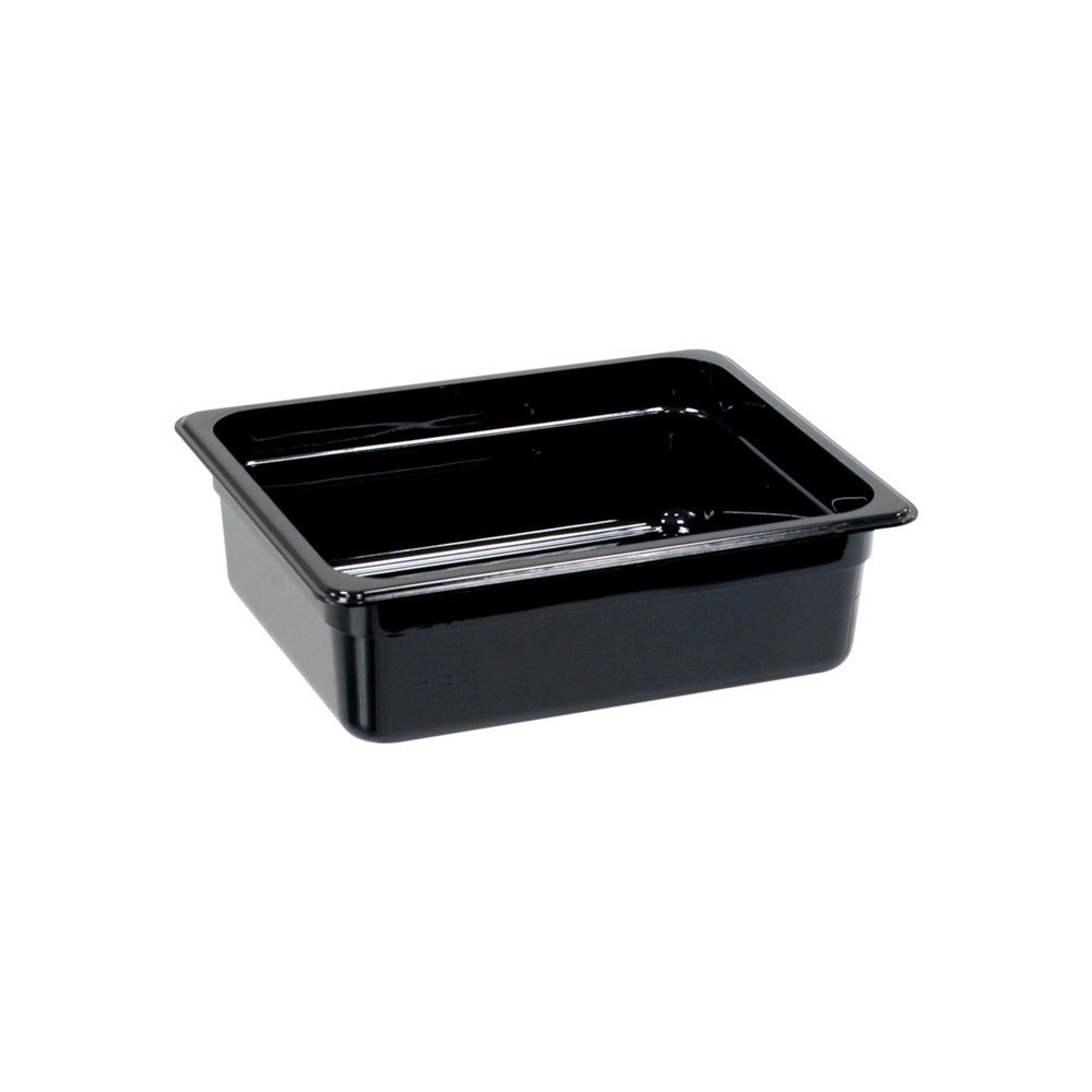Produktabbildung: Stalgast Gastronormbehälter, Polycarbonat, schwarz, GN 1/2 (100 mm)
