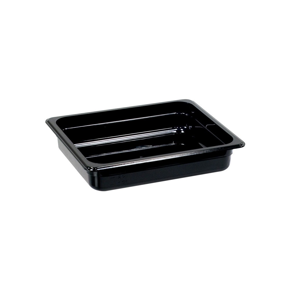 Produktabbildung: Stalgast Gastronormbehälter, Polycarbonat, schwarz, GN 1/2 (65 mm)