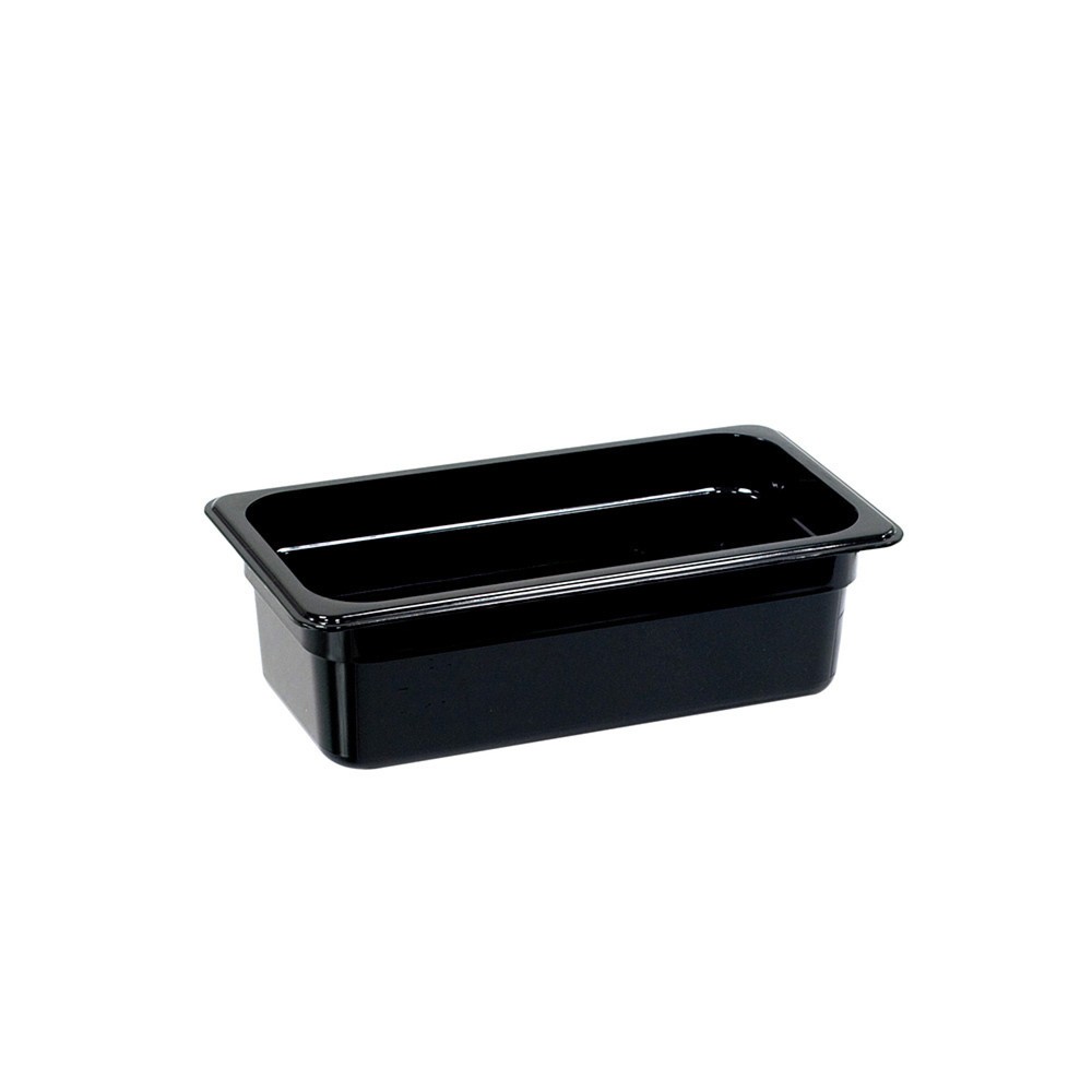Produktabbildung: Stalgast Gastronormbehälter, Polycarbonat, schwarz, GN 1/3 (100 mm)