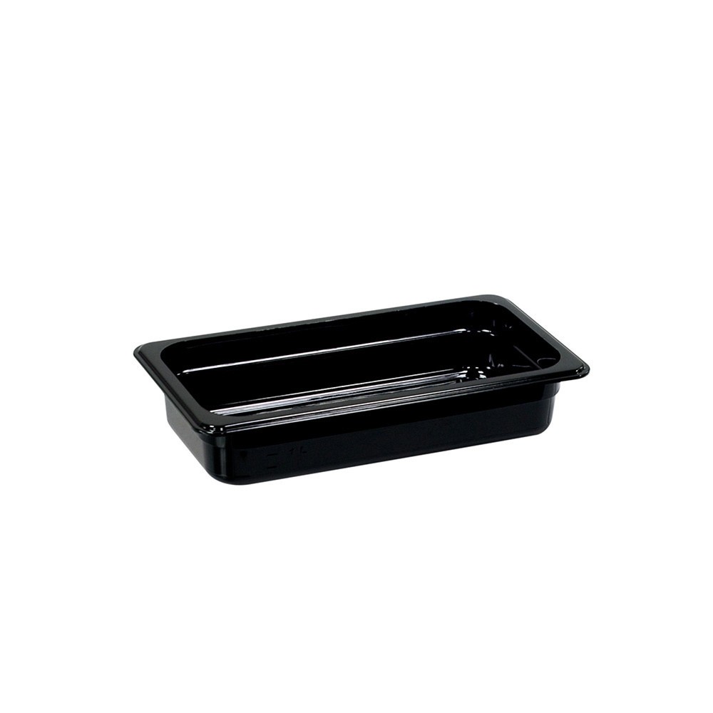 Produktabbildung: Stalgast Gastronormbehälter, Polycarbonat, schwarz, GN 1/3 (65 mm)