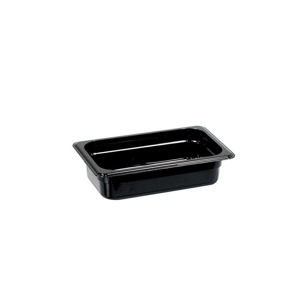 Produktabbildung: Stalgast Gastronormbehälter, Polycarbonat, schwarz, GN 1/4 (65 mm)