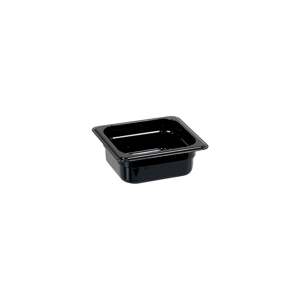 Produktabbildung: Stalgast Gastronormbehälter, Polycarbonat, schwarz, GN 1/6 (65 mm)