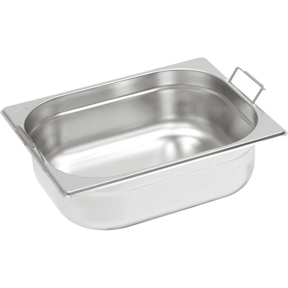 Produktabbildung: Stalgast Gastronormbehälter Serie NEW MODEL, GN 1/2 (100mm), mit Fallgriffen