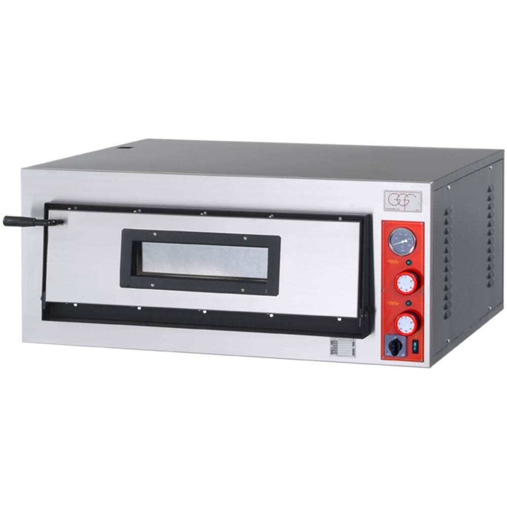 Illustration du produit: Stalgast GGF Pizzaofen mit einer Kammer, aus pulverbeschichtetem Stahl, 5 kW, 1010 x 850 x 420 mm (BxTxH)