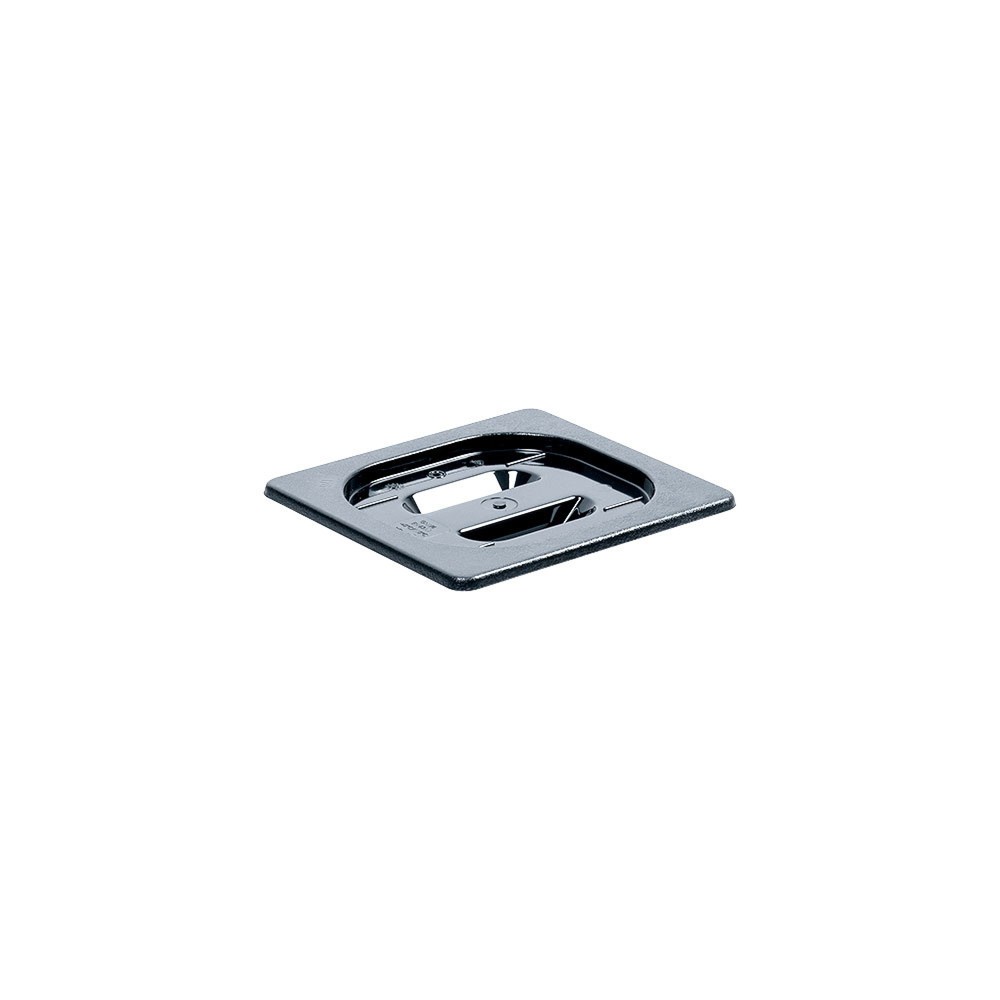 Produktabbildung: Stalgast GN-Deckel, Polycarbonat, schwarz, für GN 1/6 Behälter
