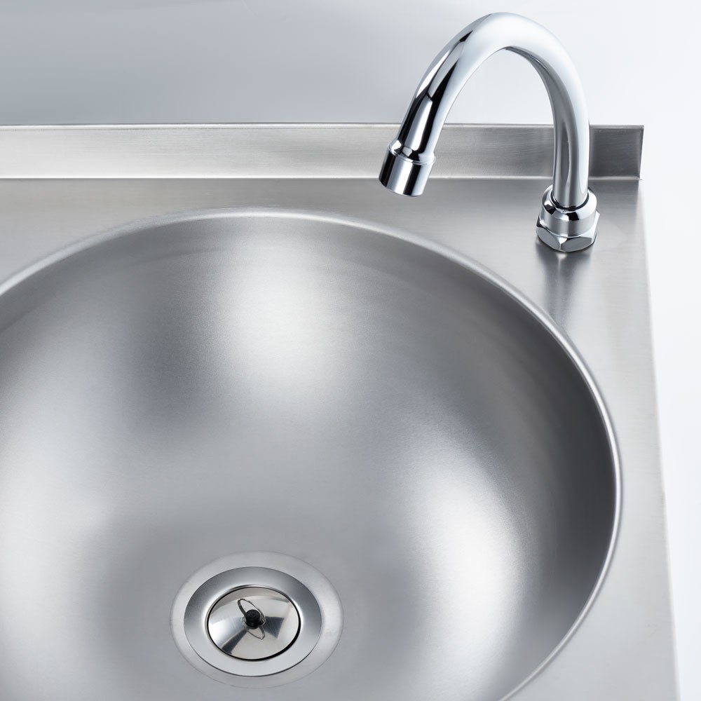 Produktabbildung Nr. 3: Stalgast Handwaschbecken mit Kniebedienung, inkl. Armatur, Wandmontage, 400 mm x 400 mm x 225 mm (BxTxH)