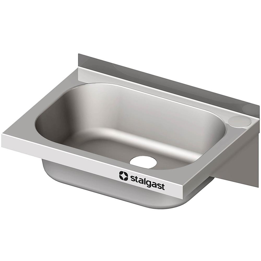 Produktabbildung: Stalgast Handwaschbecken zur Wandmontage, 400x295x150 mm, mit Aufkantung, verschweisst