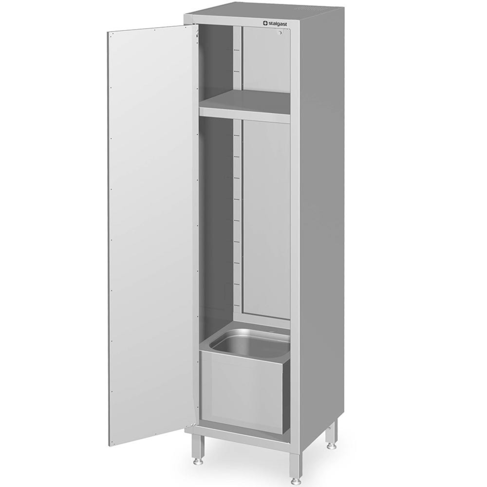 Produktabbildung Nr. 2: Stalgast Hochschrank mit Spülbecken für Reinigungsutensilien, 500x500x2000 mm, verschweisst